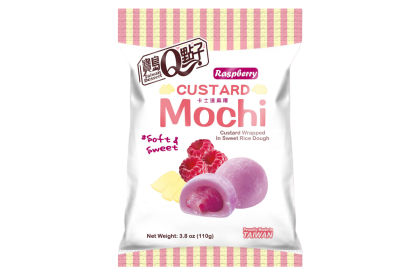 Taiwan Mochi Custard Raspberry 宝岛q点子卡士达麻糬覆盆莓 110gm（VIP会员价：RM6.50）